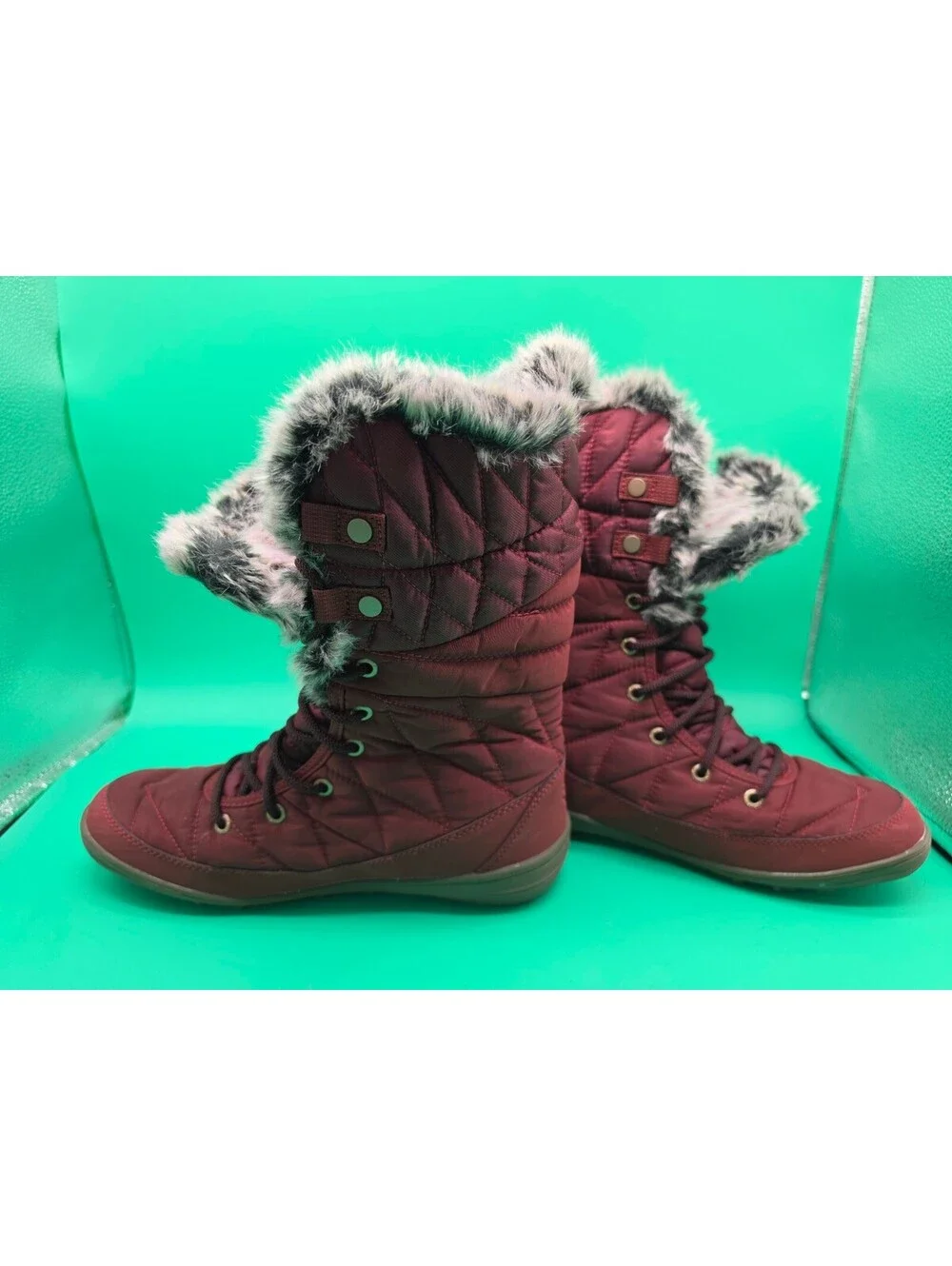 Columbia Minx Mid III Omni-Grip Winter Boots Women's Size 10 Burgundy